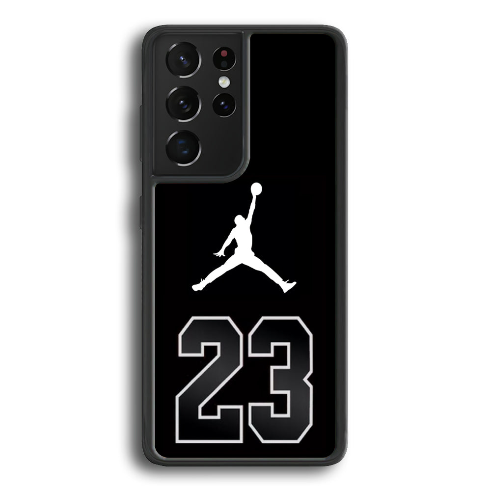 Air Jordan Number Icon Black Samsung Galaxy S22 Ultra Case - Ezzystore