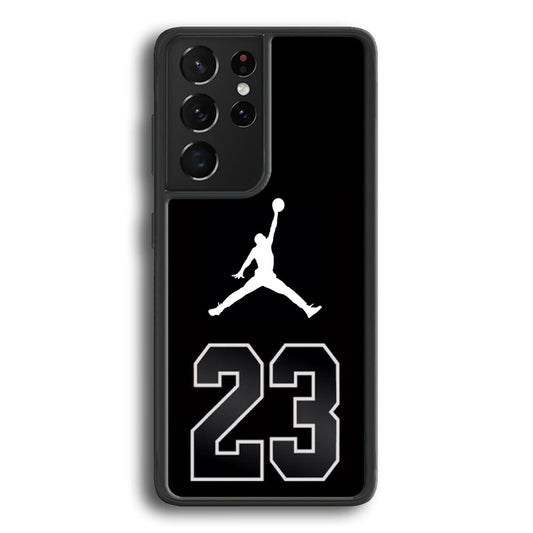 Air Jordan Number Icon Black Samsung Galaxy S22 Ultra Case - Ezzystore