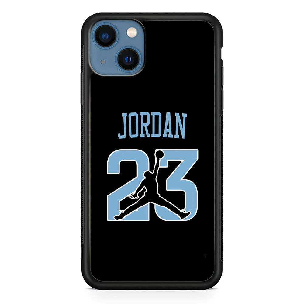 Air Jordan Number Icon Sky Blue iPhone 15 Plus Case