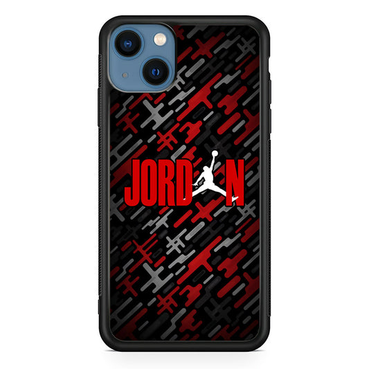 Air Jordan Red Shape Abstract iPhone 15 Plus Case