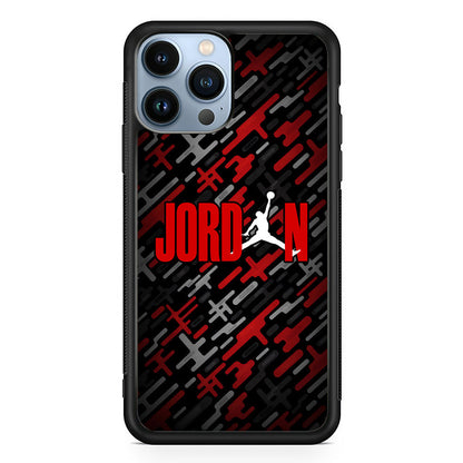 Air Jordan Red Shape Abstract iPhone 15 Pro Case