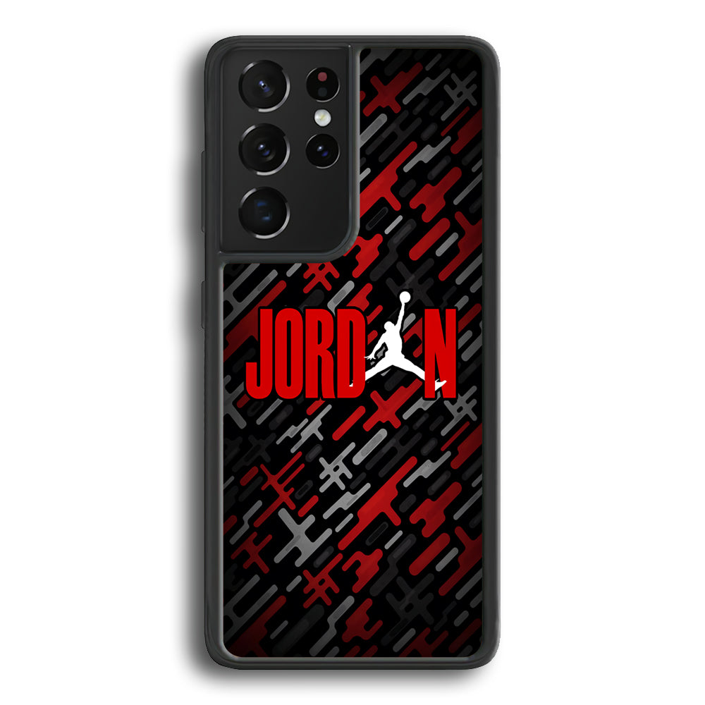 Air Jordan Red Shape Abstract Samsung Galaxy S22 Ultra Case - Ezzystore