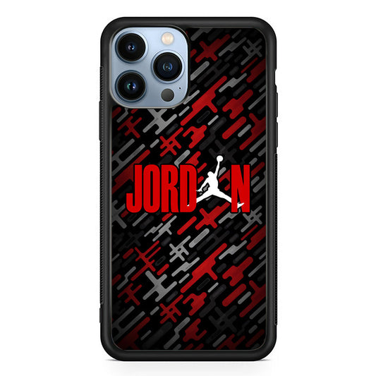 Air Jordan Red Shape Abstract iPhone 15 Pro Max Case