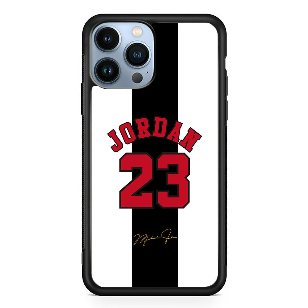 Air Jordan Stripe Black Number iPhone 14 Pro Case