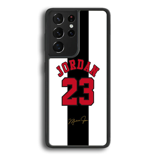 Air Jordan Stripe Black Number Samsung Galaxy S23 Ultra Case - Ezzystore