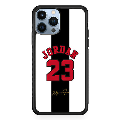 Air Jordan Stripe Black Number iPhone 15 Pro Max Case