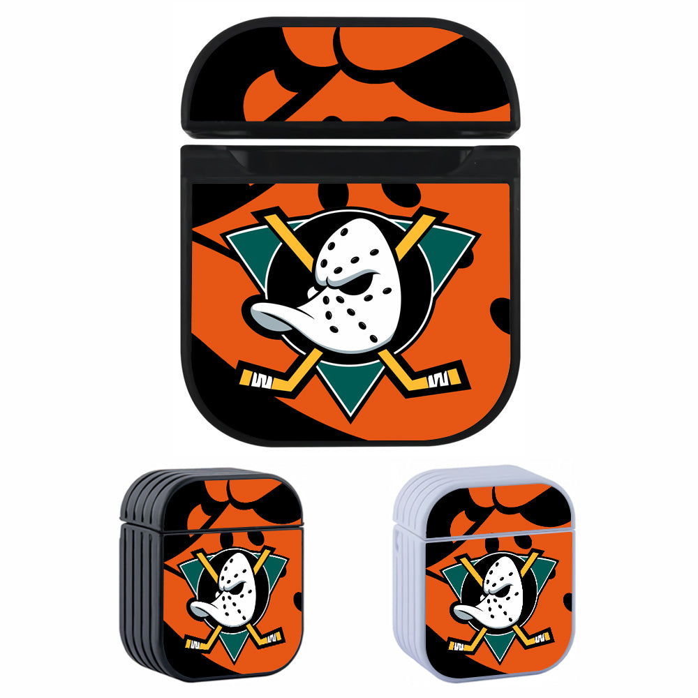 Anaheim Ducks NHL Team Hard Plastic Case Cover For Apple Airpods