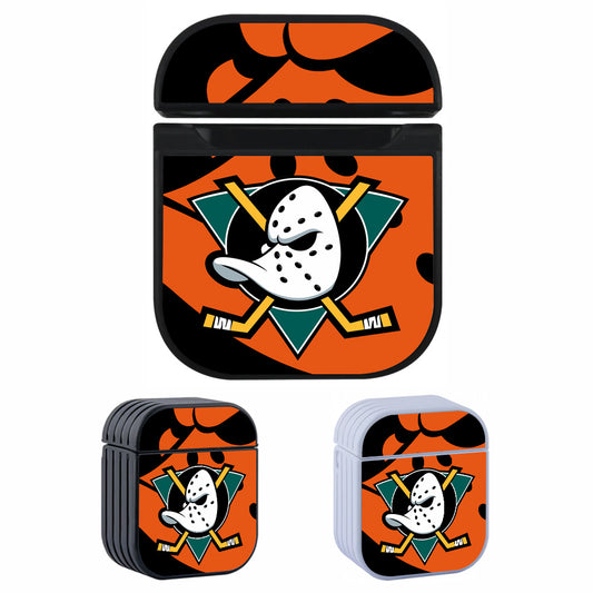 Anaheim Ducks NHL Team Hard Plastic Case Cover For Apple Airpods