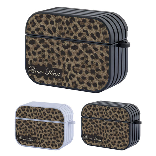 Animal Print Quotes on Leopard Skin Hard Plastic Case Cover For Apple Airpods Pro