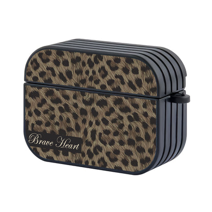 Animal Print Quotes on Leopard Skin Hard Plastic Case Cover For Apple Airpods Pro