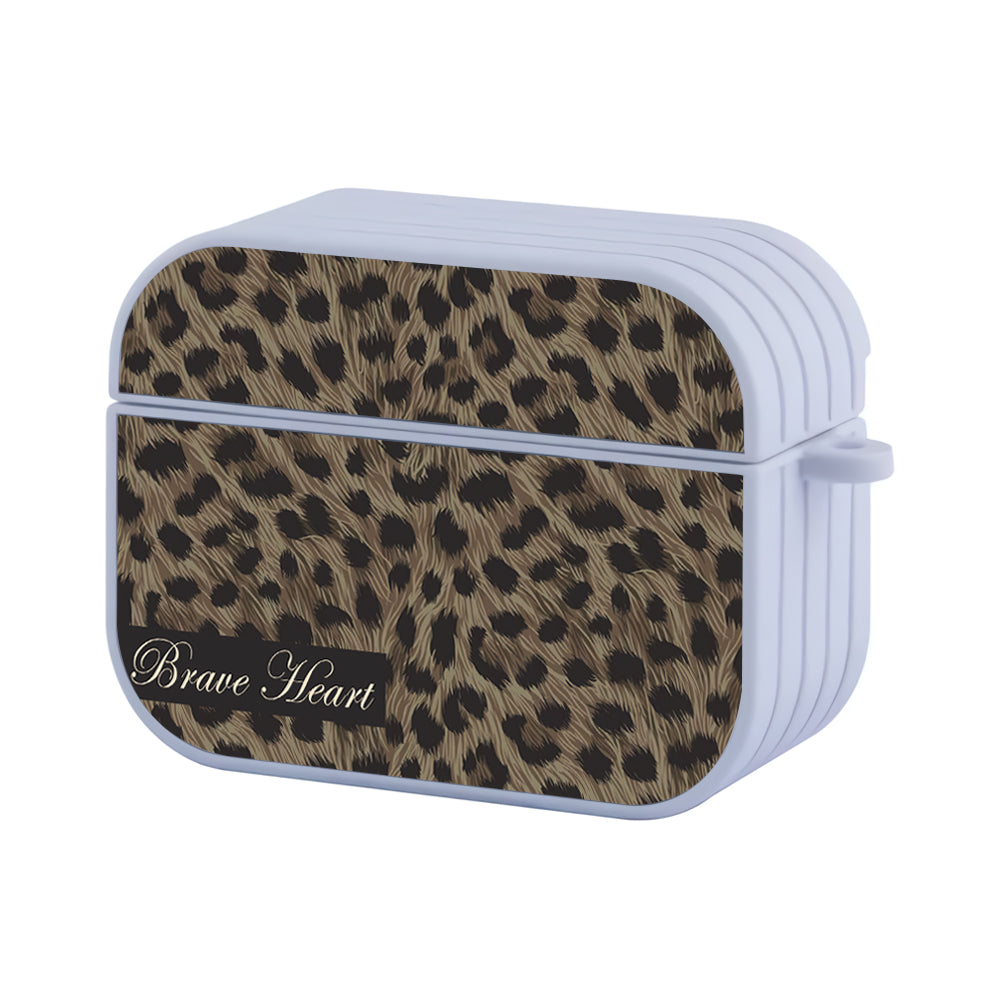 Animal Print Quotes on Leopard Skin Hard Plastic Case Cover For Apple Airpods Pro