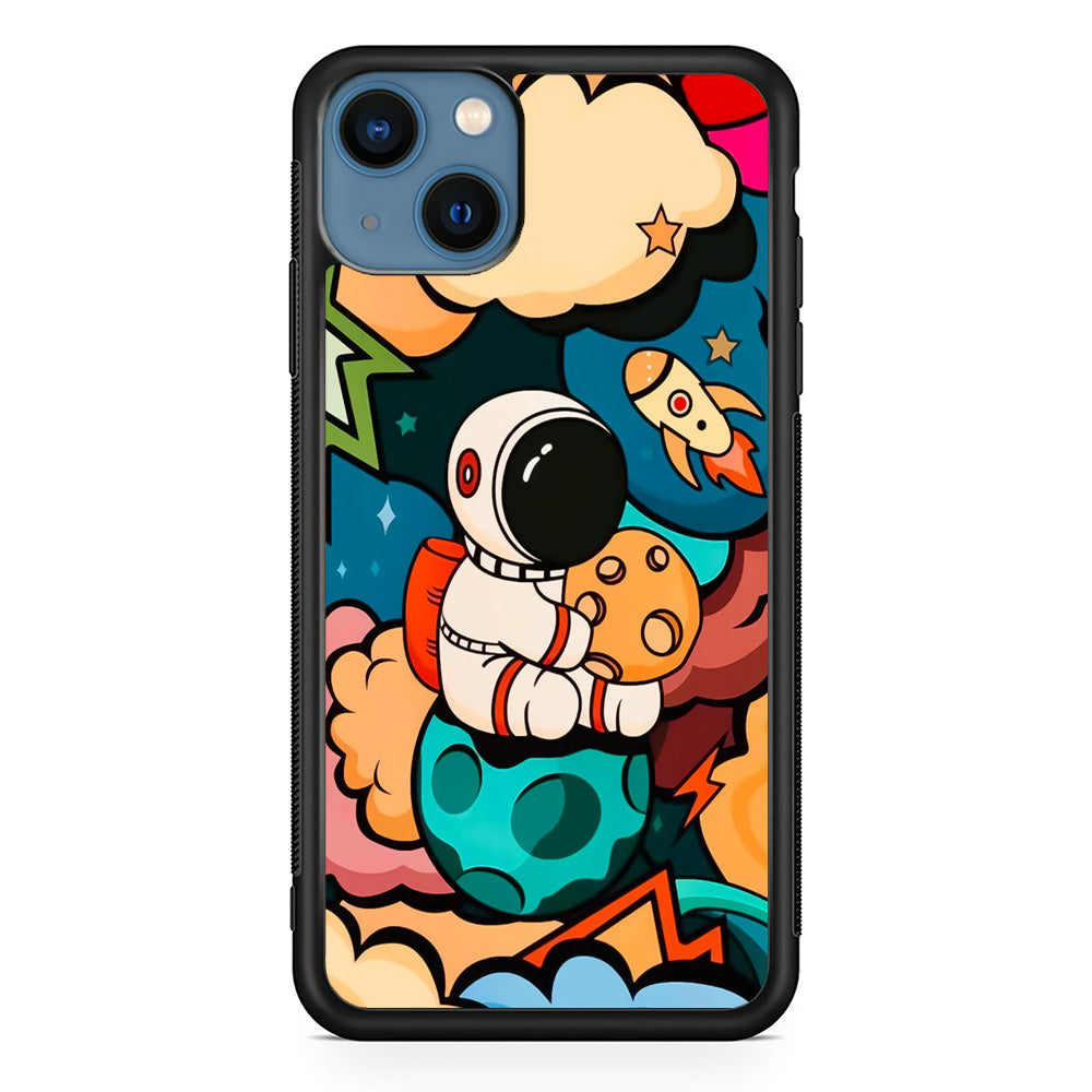 Astronaut Cute Art iPhone 15 Plus Case