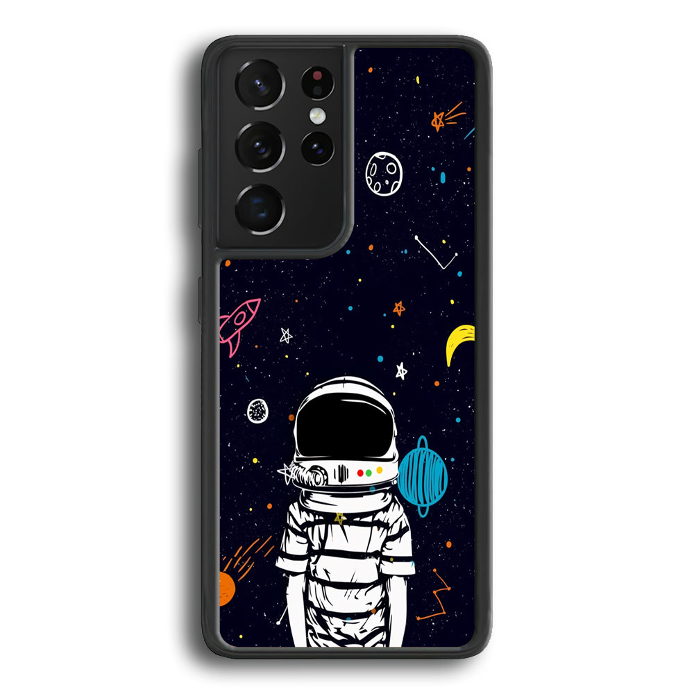 Astronaut Kids Space Samsung Galaxy S23 Ultra Case - Ezzystore
