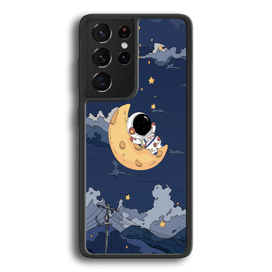 Astronaut Sleep On The Moon Samsung Galaxy S22 Ultra Case - Ezzystore
