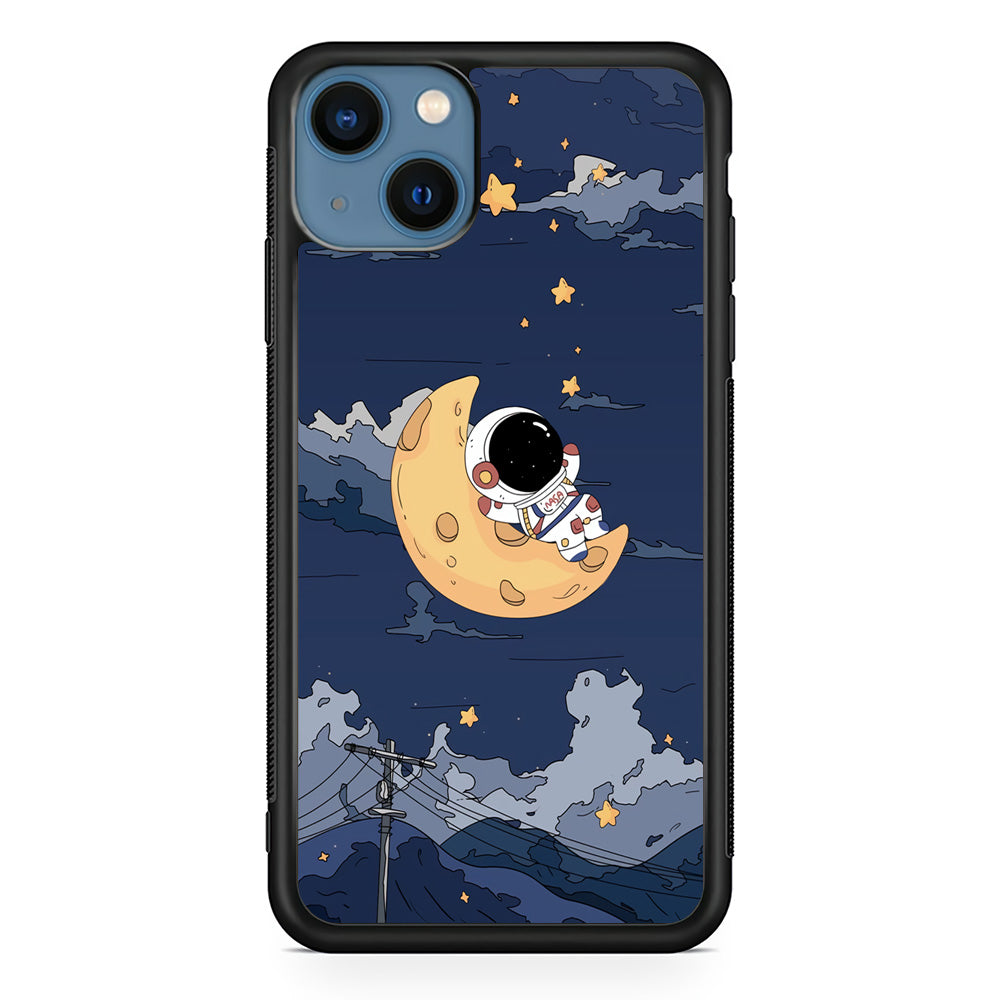 Astronaut Sleep On The Moon iPhone 15 Plus Case