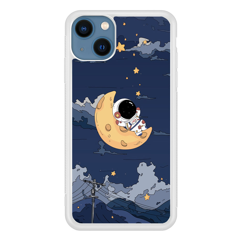 Astronaut Sleep On The Moon iPhone 15 Plus Case