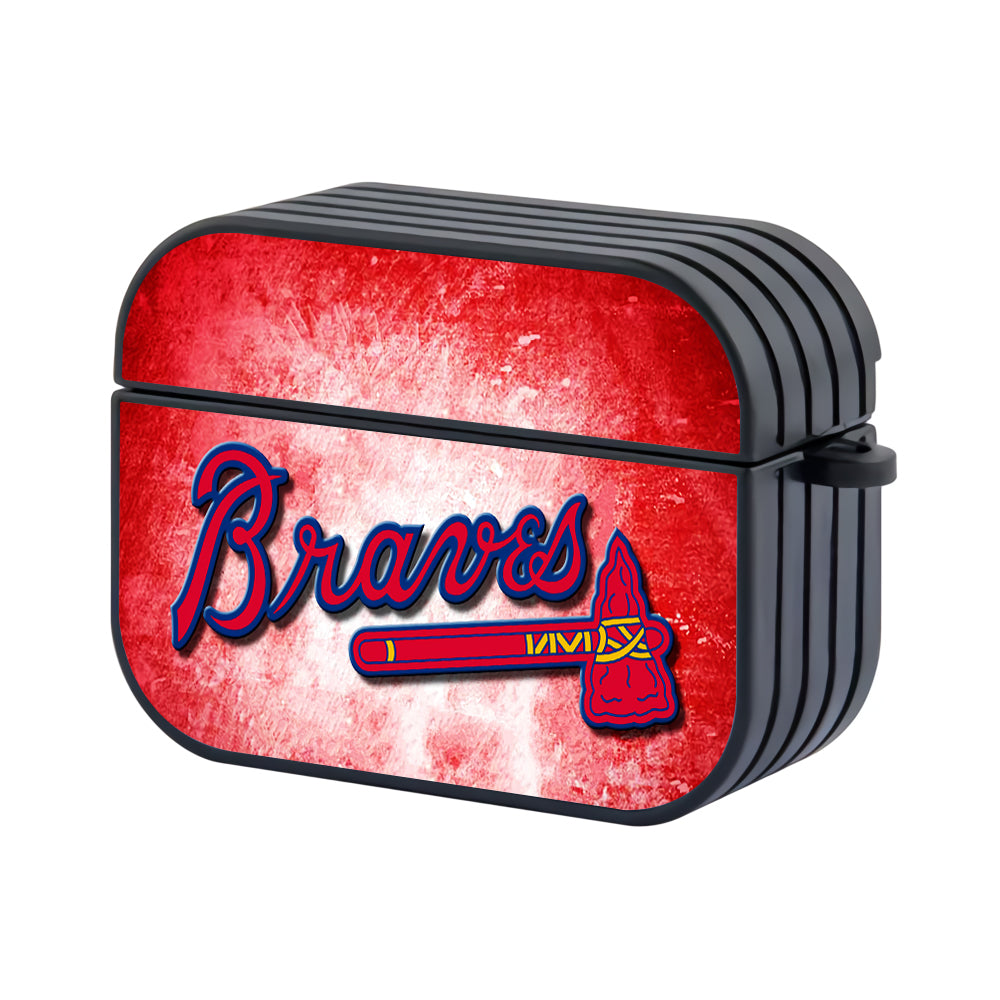 Atlanta Braves Logo Art Hard Plastic Case Cover For Apple Airpods Pro