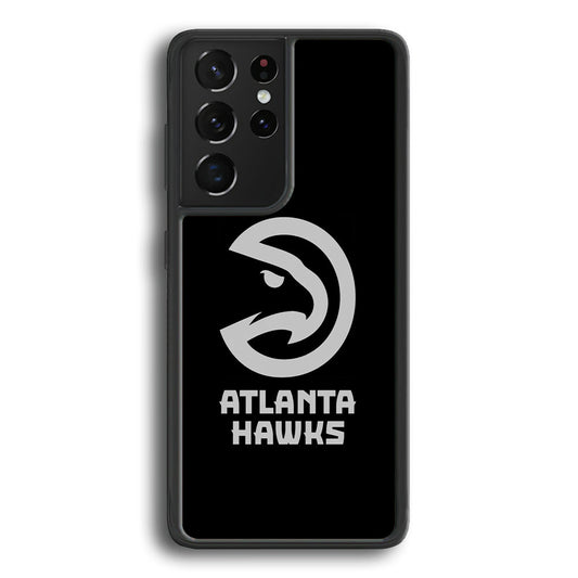 Atlanta Hawks Black Grey Samsung Galaxy S23 Ultra Case - Ezzystore