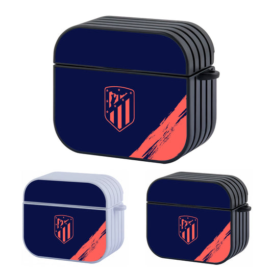 Atletico Madrid Blue Abstract Hard Plastic Case Cover For Apple Airpods 3
