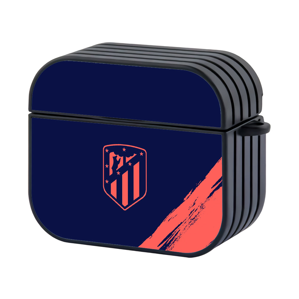 Atletico Madrid Blue Abstract Hard Plastic Case Cover For Apple Airpods 3