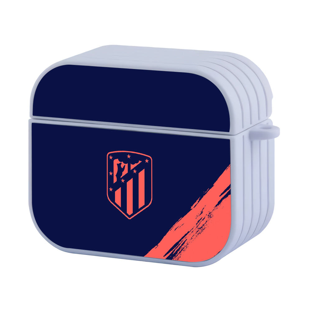 Atletico Madrid Blue Abstract Hard Plastic Case Cover For Apple Airpods 3