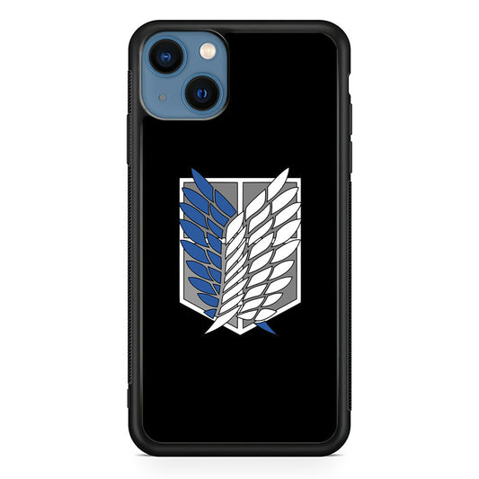 Attack on Titan Scouting Legion Black Simple iPhone 14 Plus Case