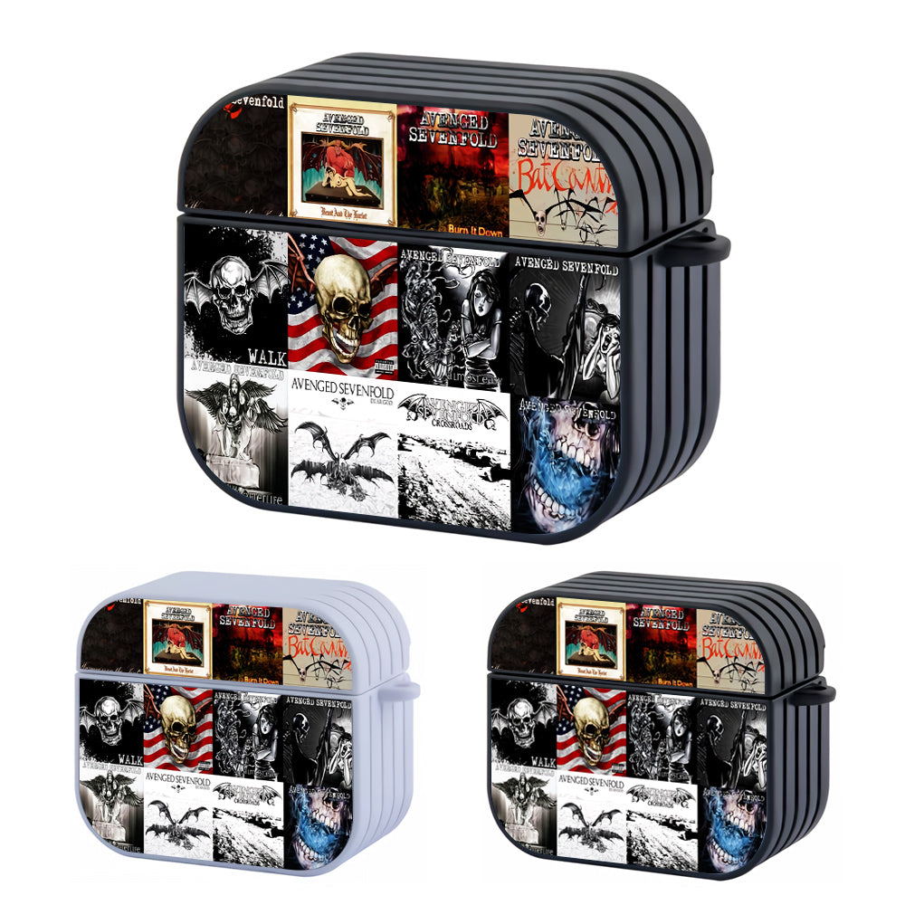 Avenged Sevenfold Album Collage Hard Plastic Case Cover For Apple Airpods 3