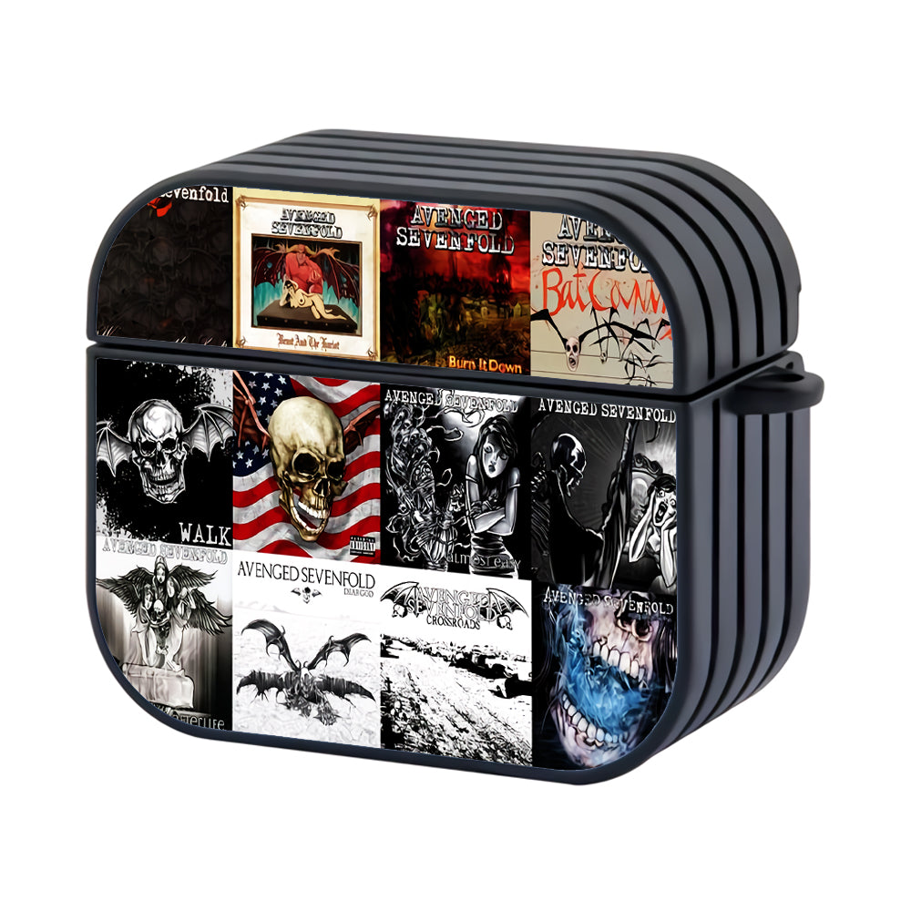 Avenged Sevenfold Album Collage Hard Plastic Case Cover For Apple Airpods 3