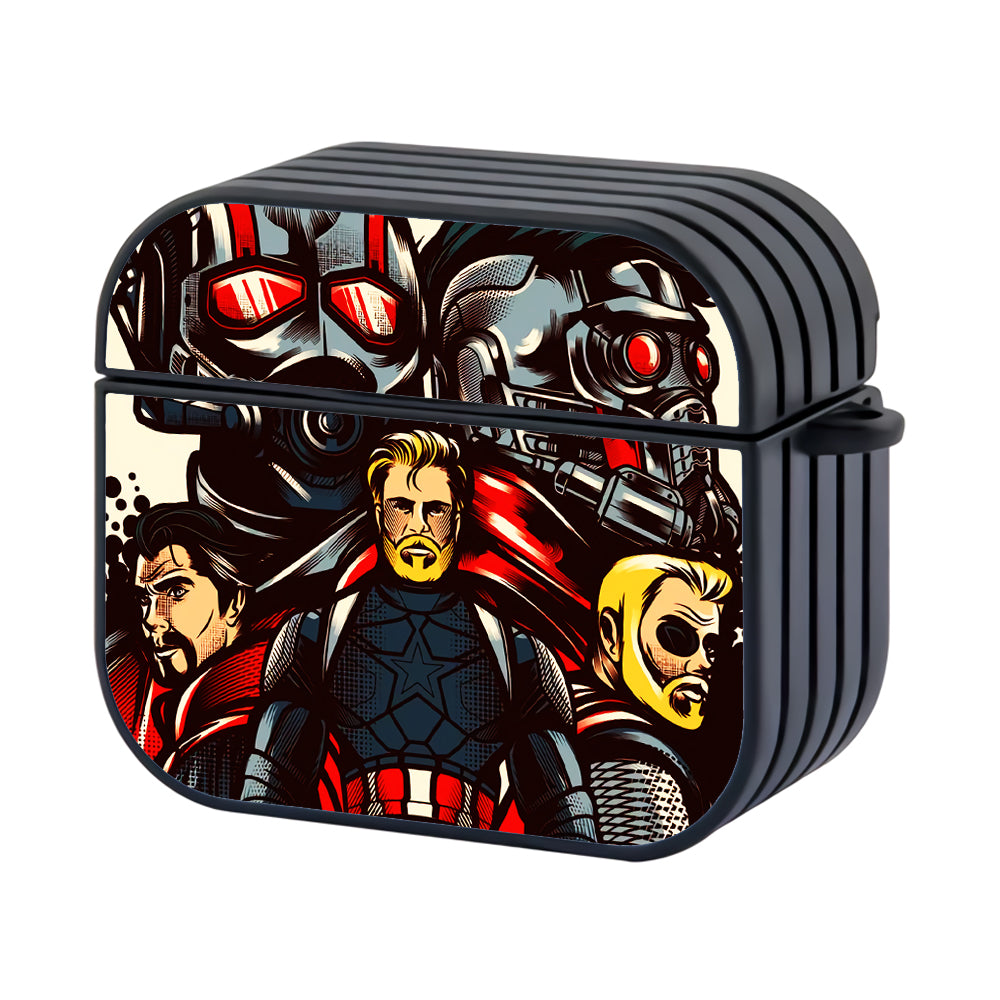 Avenger Art Of Team Hard Plastic Case Cover For Apple Airpods 3