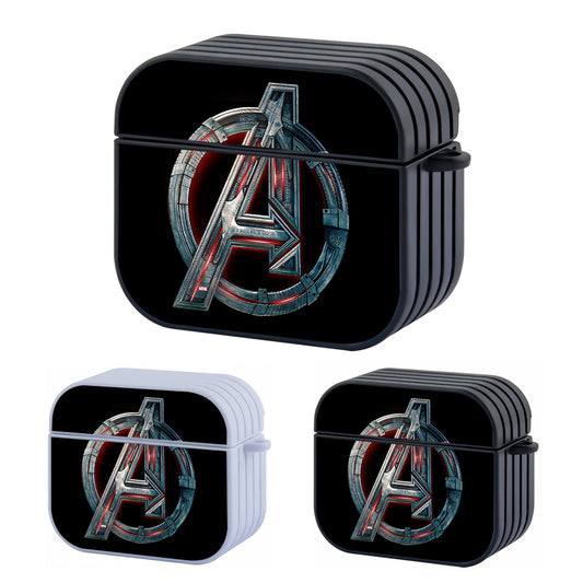 Avengers Logo Design Hard Plastic Case Cover For Apple Airpods 3