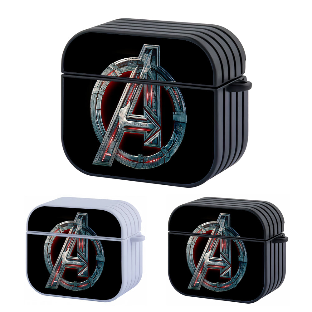 Avengers Logo Design Hard Plastic Case Cover For Apple Airpods 3