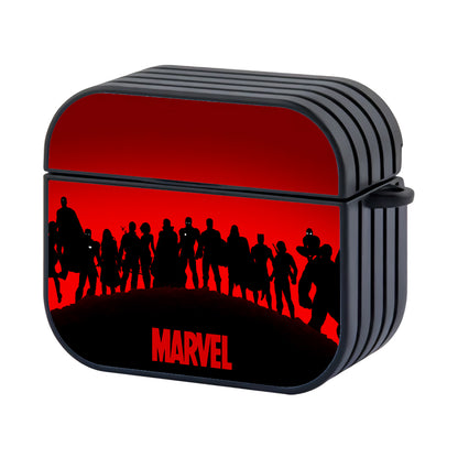 Avengers Marvel Squad Silhouette Hard Plastic Case Cover For Apple Airpods 3