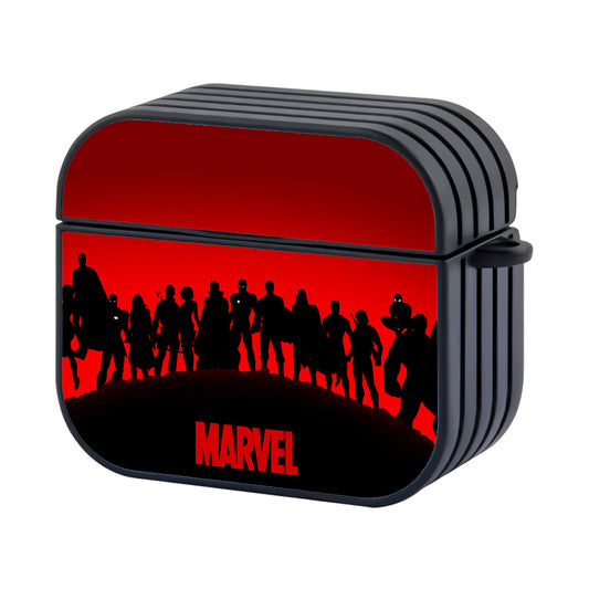 Avengers Marvel Squad Silhouette Hard Plastic Case Cover For Apple Airpods 3 - Ezzystore