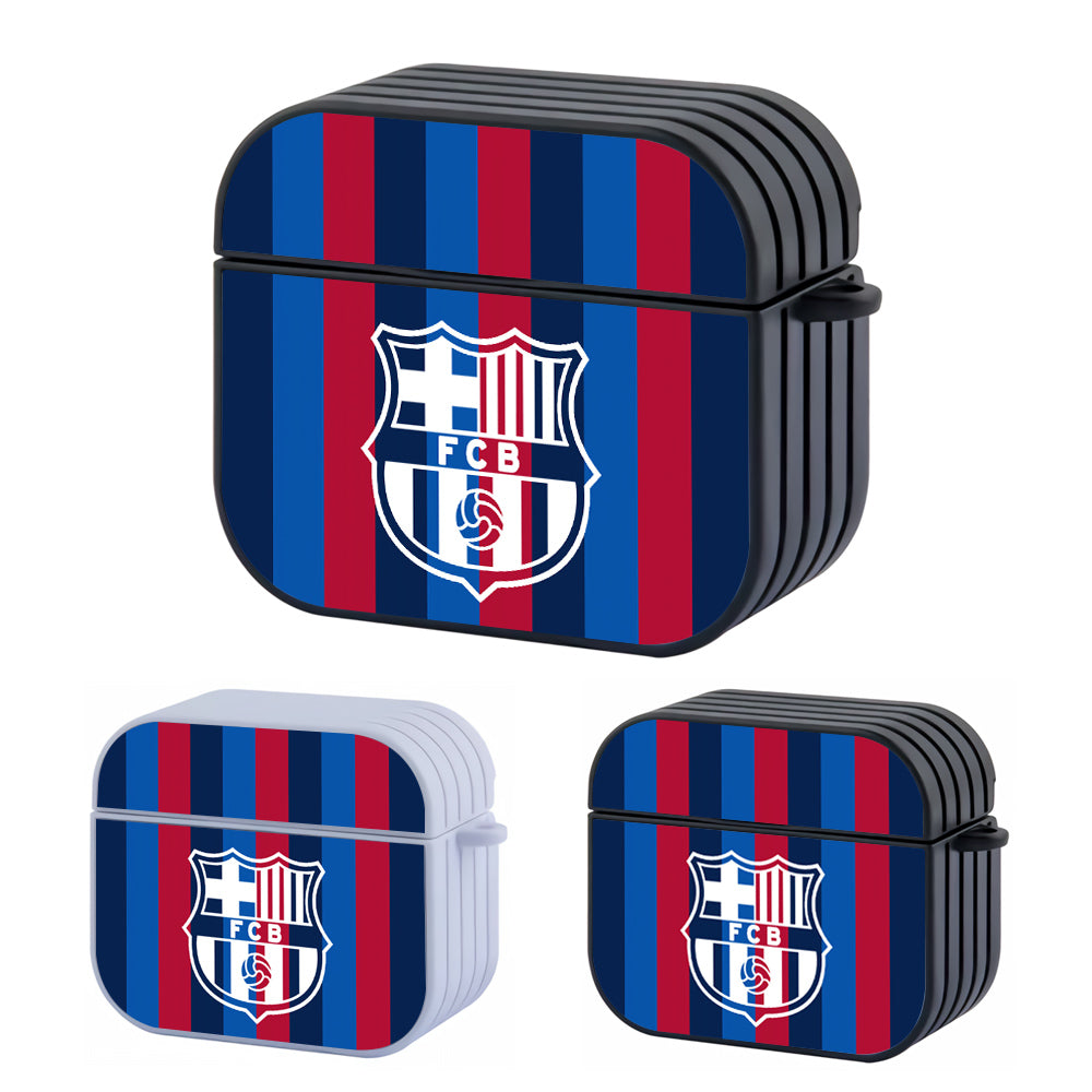 Barcelona Stripe Of Jersey Hard Plastic Case Cover For Apple Airpods 3