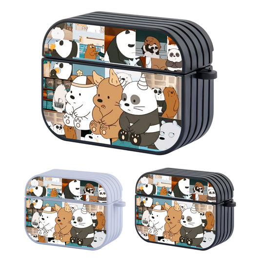 Bare And Bear Aesthetic Hard Plastic Case Cover For Apple Airpods Pro