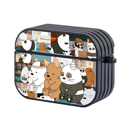 Bare And Bear Aesthetic Hard Plastic Case Cover For Apple Airpods Pro