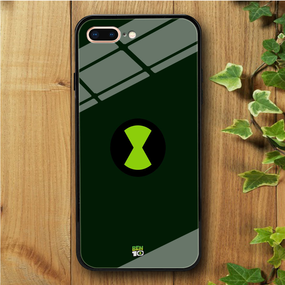 Ben 10 Omnitrix Green iPhone 7 Plus Tempered Glass Case