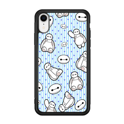 Big Hero 6 Baymax Stripe And Love iPhone XR Case