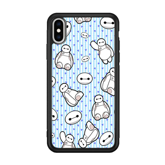 Big Hero 6 Baymax Stripe And Love iPhone XS Case