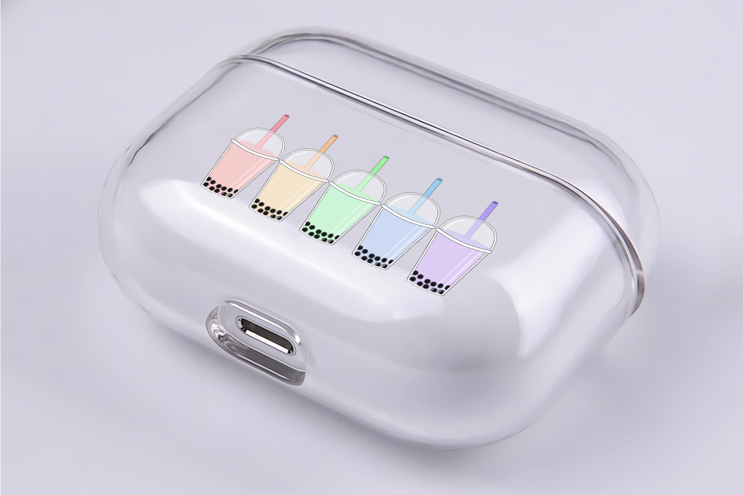 Boba Drink Protective Clear Case Cover For Apple AirPod Pro