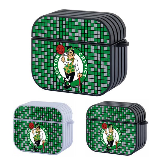 Boston Celtics Pixel Hard Plastic Case Cover For Apple Airpods 3