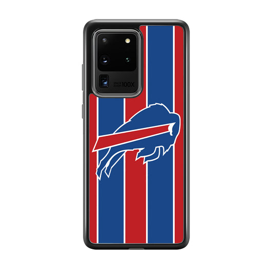 Buffalo Bills Stripe And Logo Samsung Galaxy S20 Ultra Case