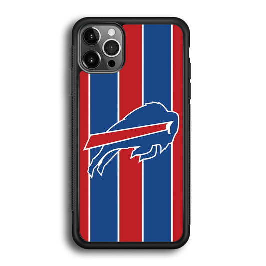 Buffalo Bills Stripe And Logo iPhone 12 Pro Max Case