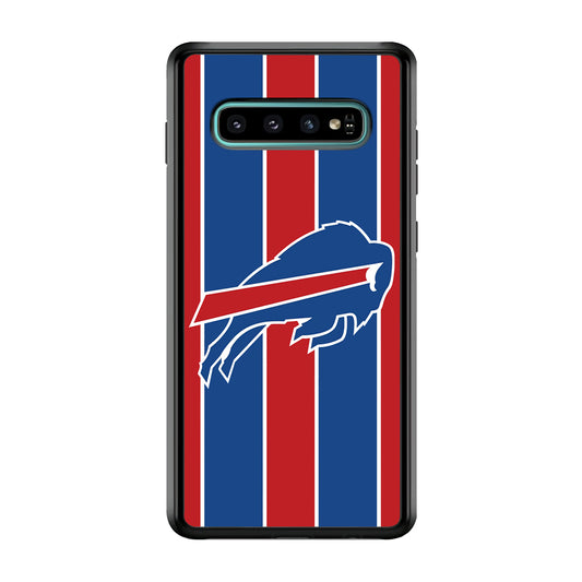 Buffalo Bills Stripe And Logo Samsung Galaxy S10 Plus Case