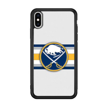 Buffalo Sabres Stripe Logo iPhone XS Case
