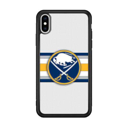 Buffalo Sabres Stripe Logo iPhone XS Case