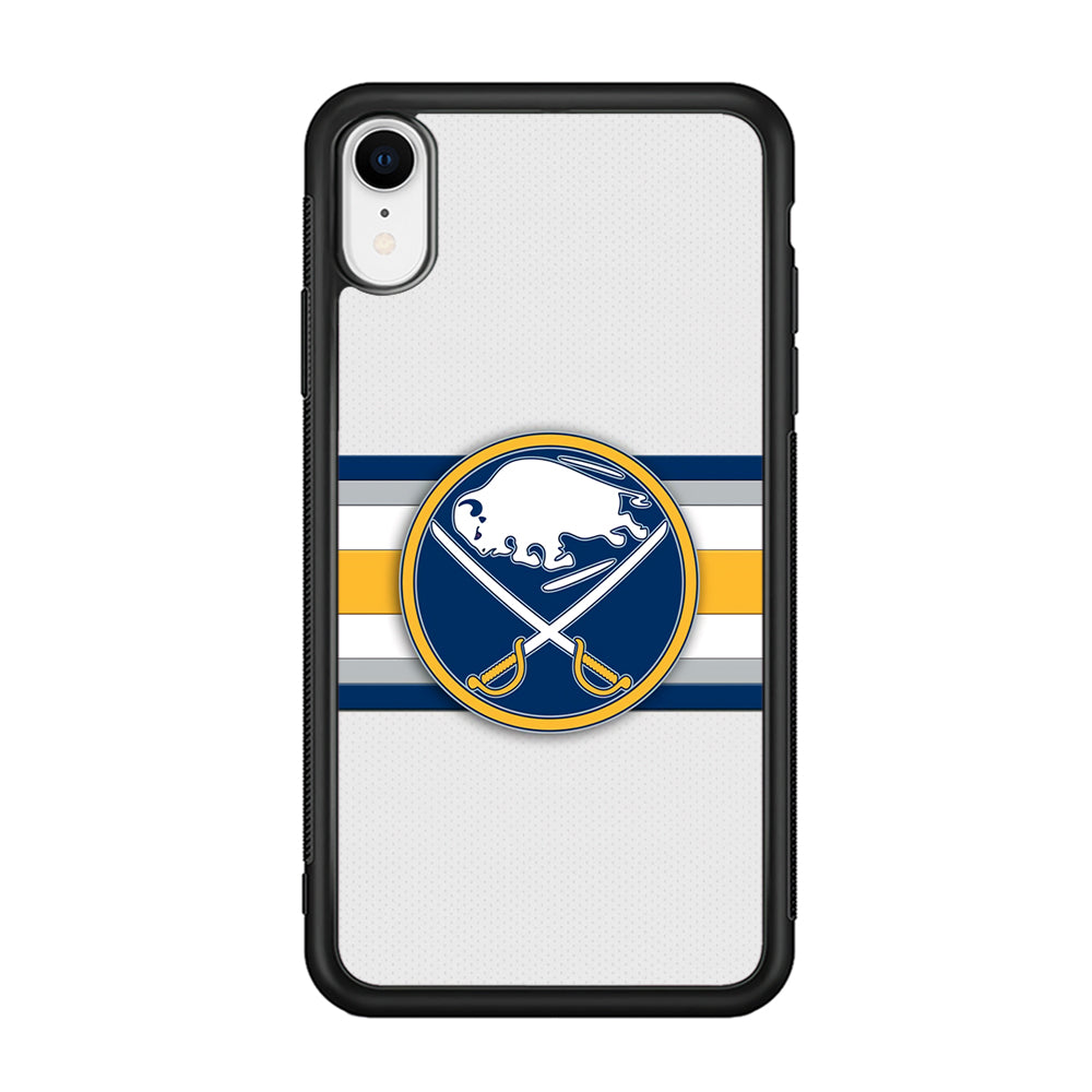 Buffalo Sabres Stripe Logo iPhone XR Case