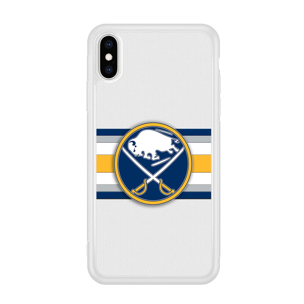 Buffalo Sabres Stripe Logo iPhone XS Case