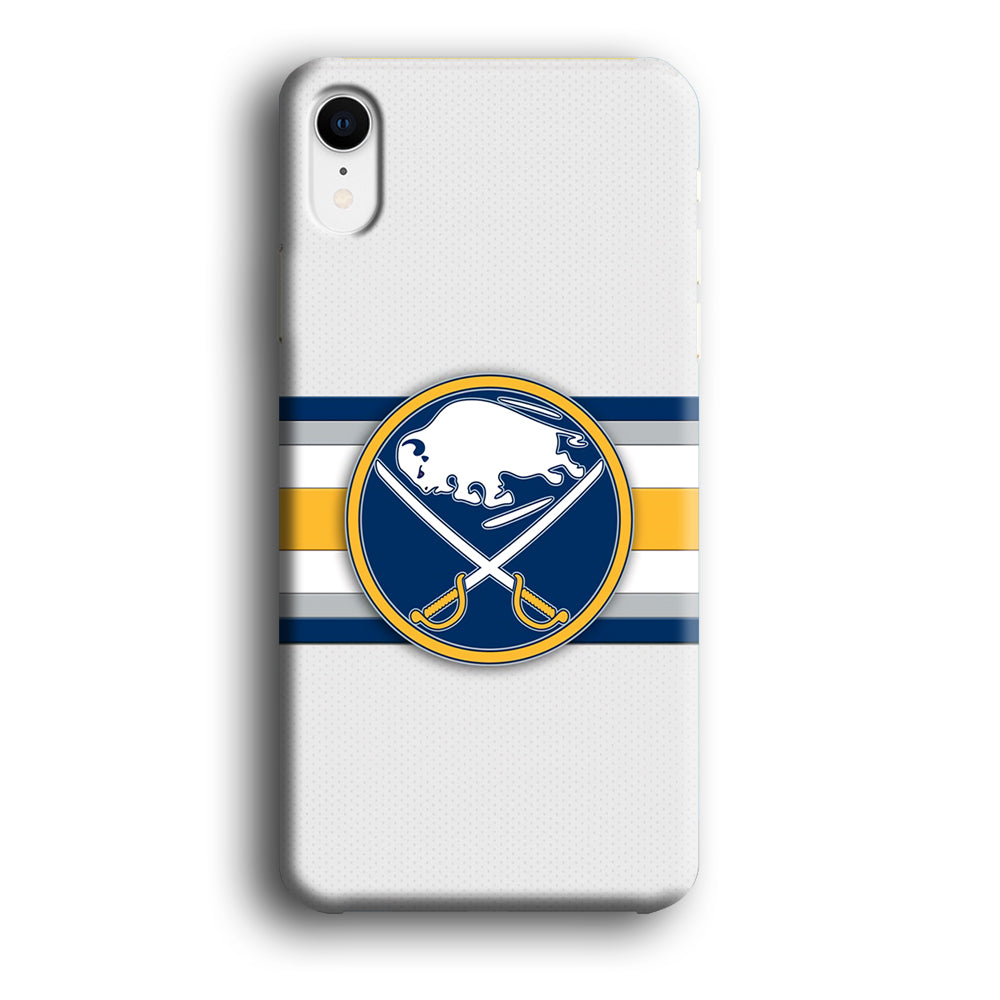 Buffalo Sabres Stripe Logo iPhone XR Case