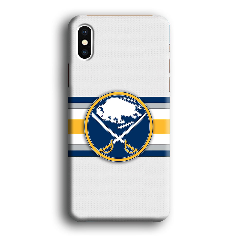 Buffalo Sabres Stripe Logo iPhone XS Case